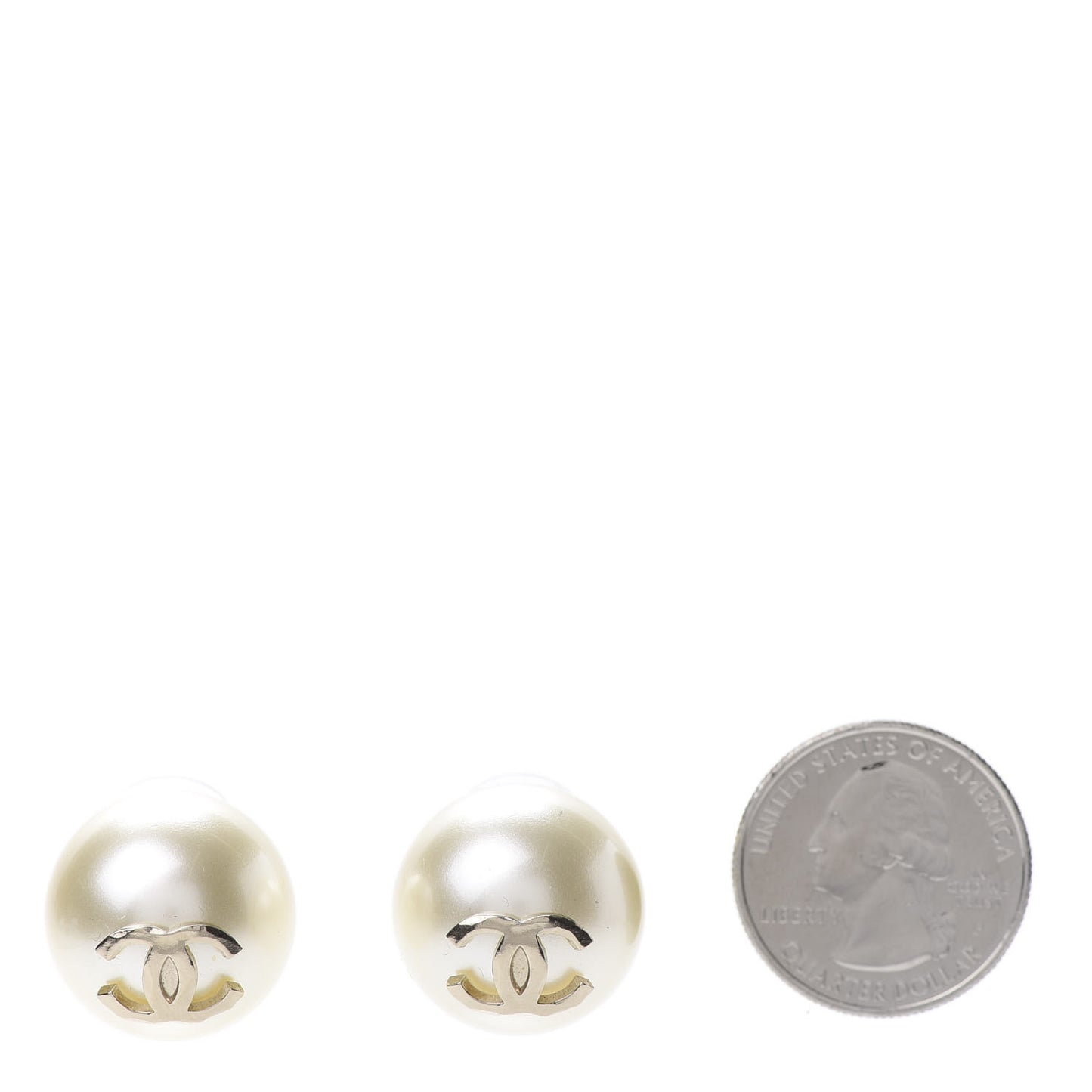Pearl CC Large Earrings Gold