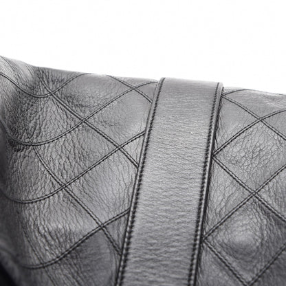 Chanel Calfskin Stitched Duffel Bag Black 10 of 16