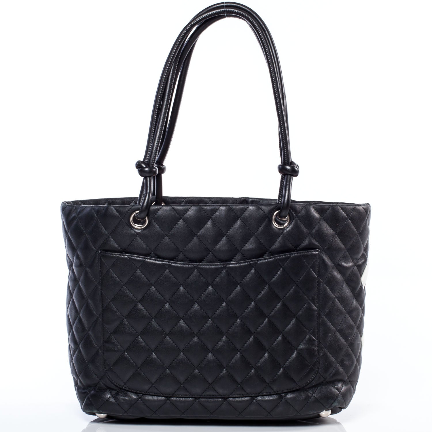 Chanel Calfskin Quilted Large Cambon Tote Black White 3 of 9