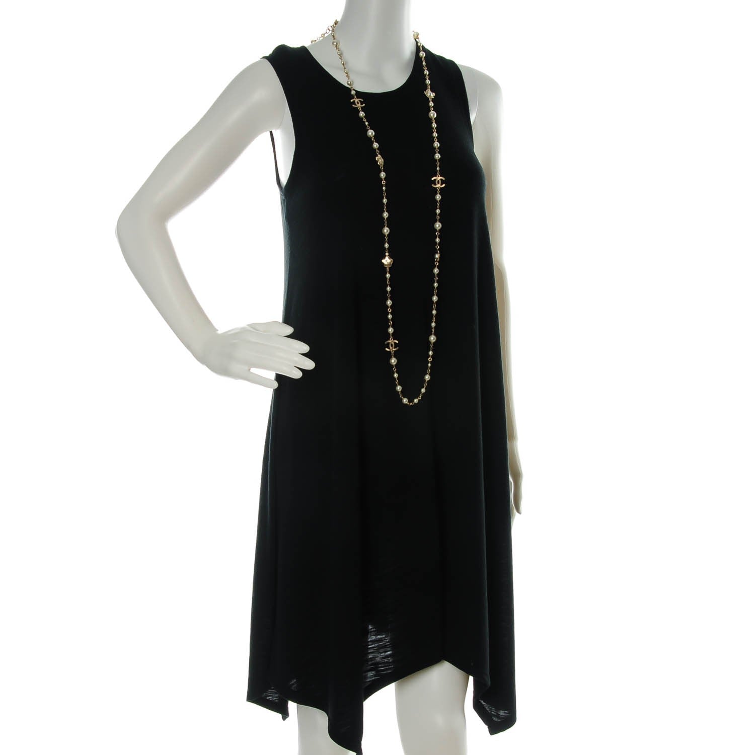 Chanel Pearl Camellia CC Long Necklace Gold 2 of 5