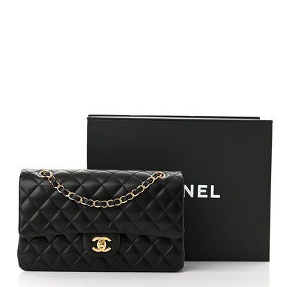 Chanel Lambskin Quilted Medium Double Flap Black 11 of 11