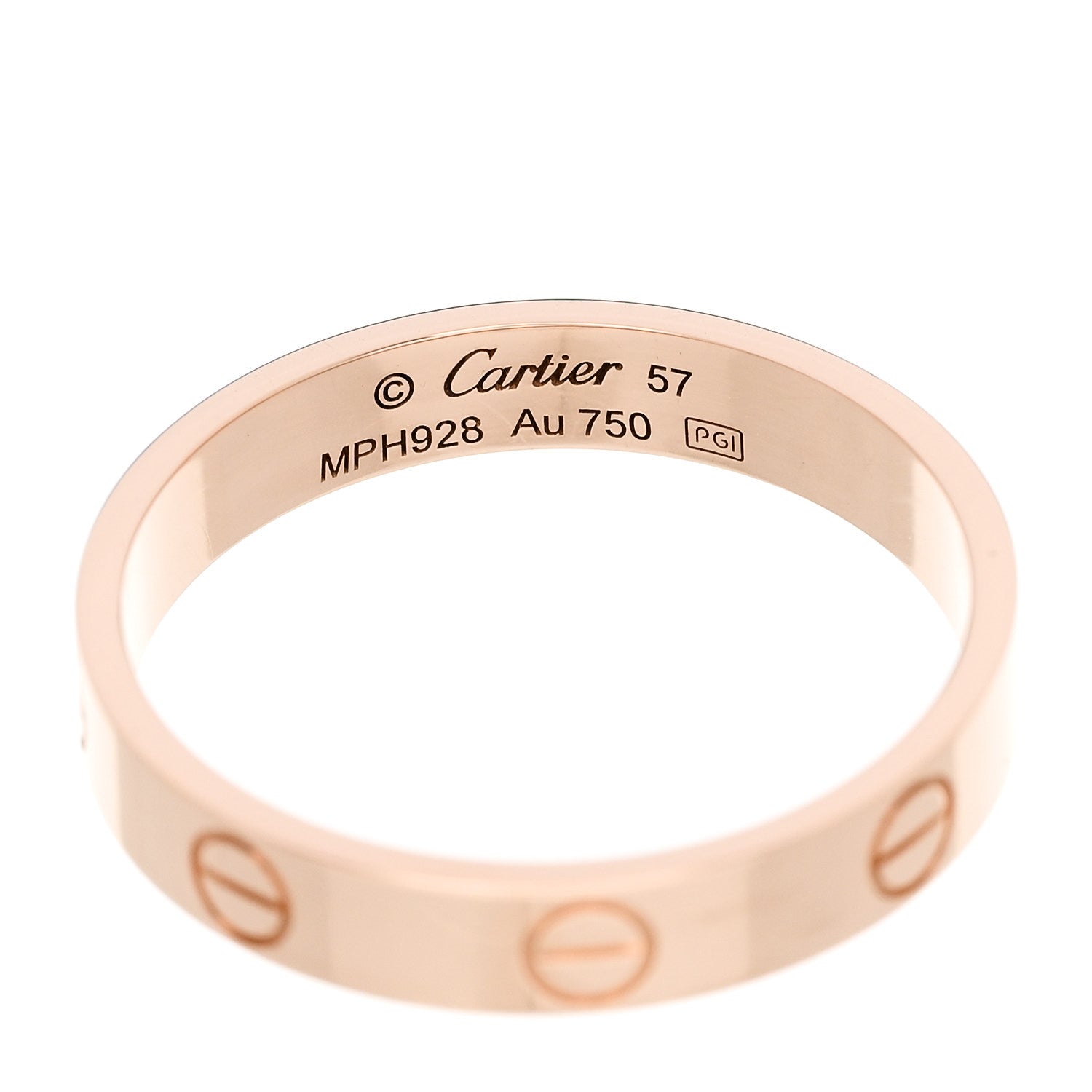 Cartier 18K Pink Gold 3.5mm LOVE Wedding Band Ring 57 8 4 of 5