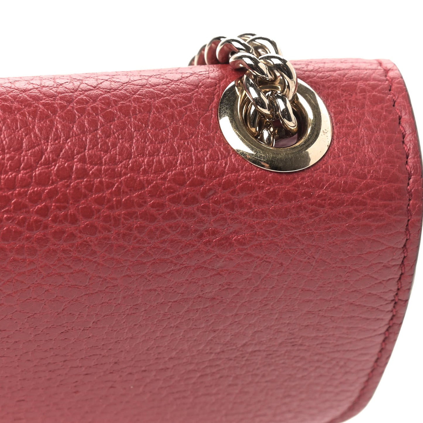 Dollar Calfskin Small Interlocking G Shoulder Bag Red