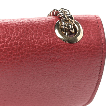 Gucci Dollar Calfskin Small Interlocking G Shoulder Bag Red 11 of 15