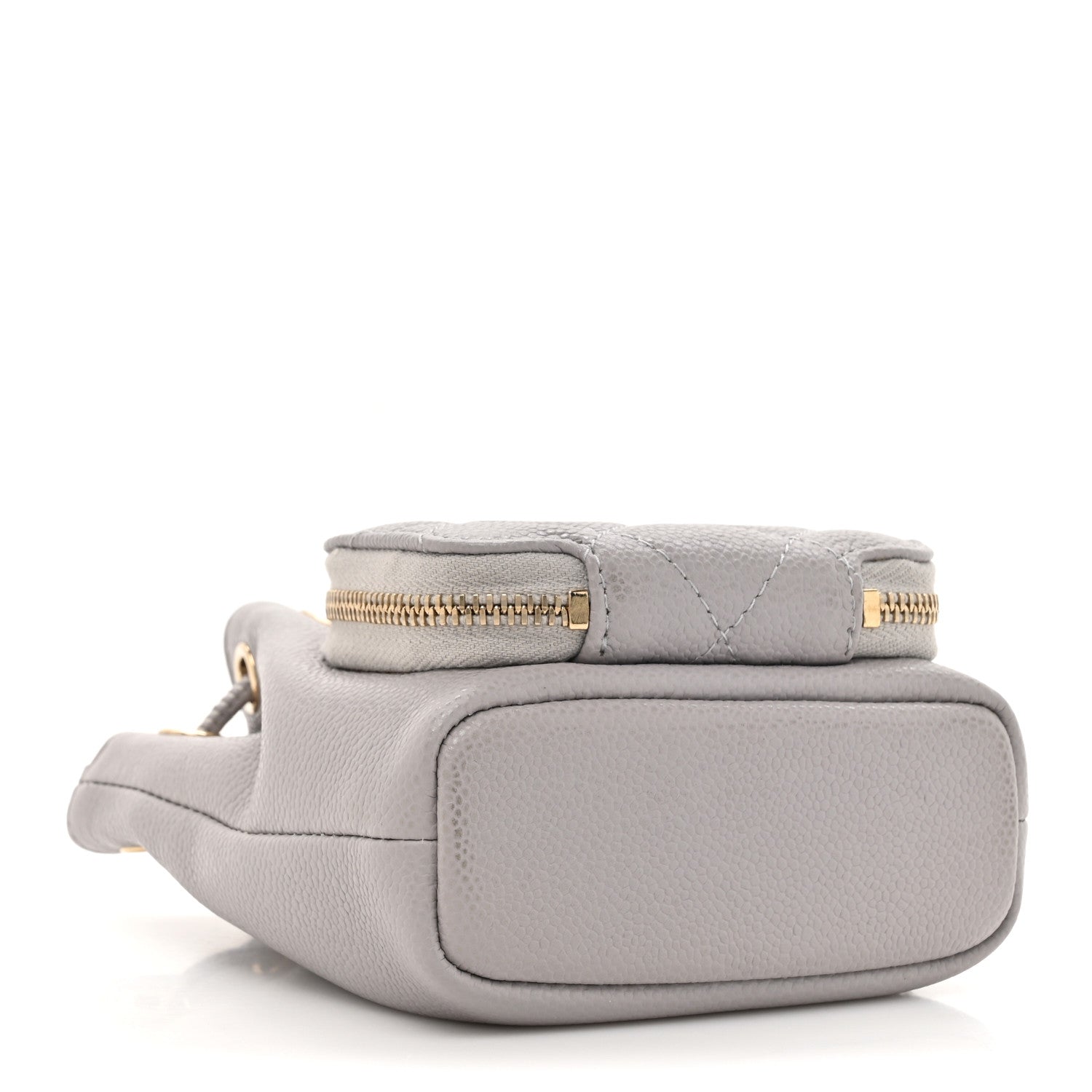 Chanel Caviar Quilted Mini CC Pocket Bucket Bag Grey 4 of 12