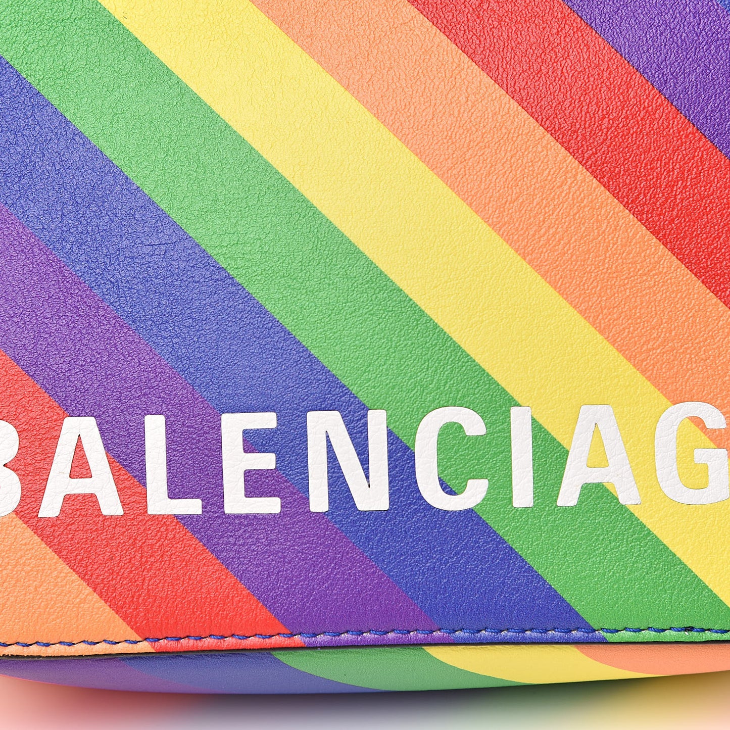Smooth Calfskin Rainbow Logo XS Ville Camera Bag Multicolor