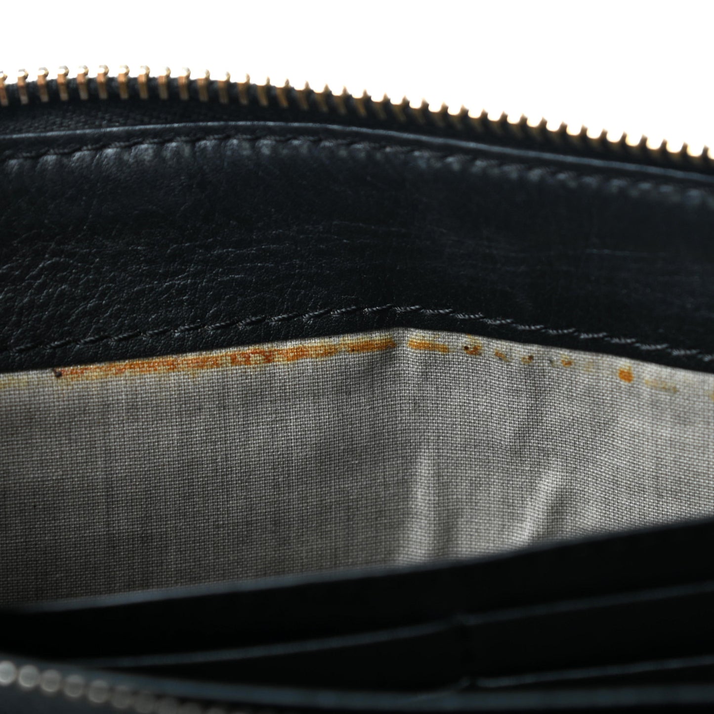 Calfskin Quilted Multipocket Zip Wallet Black