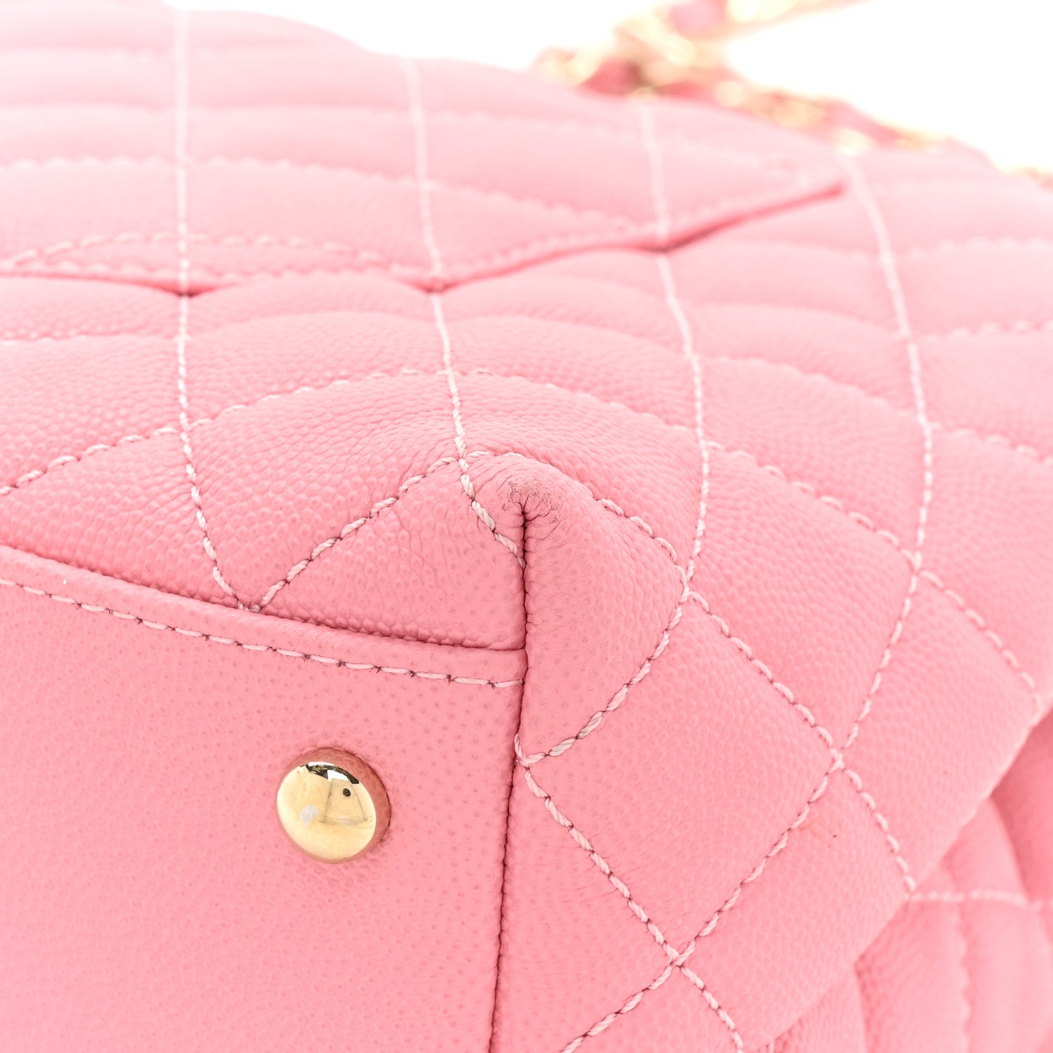 Chanel Caviar Quilted Small Coco Handle Flap Pink 17 of 19