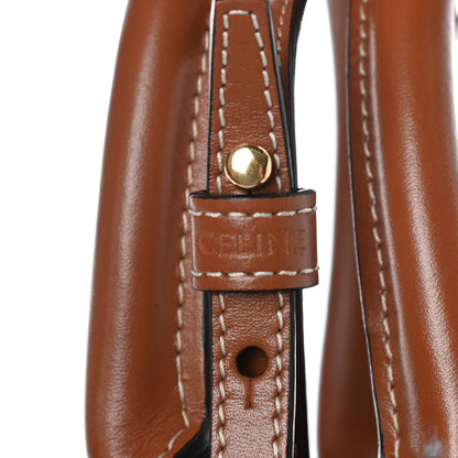 Celine Triomphe Canvas Calfskin Mini Vertical Cabas Tan 9 of 9