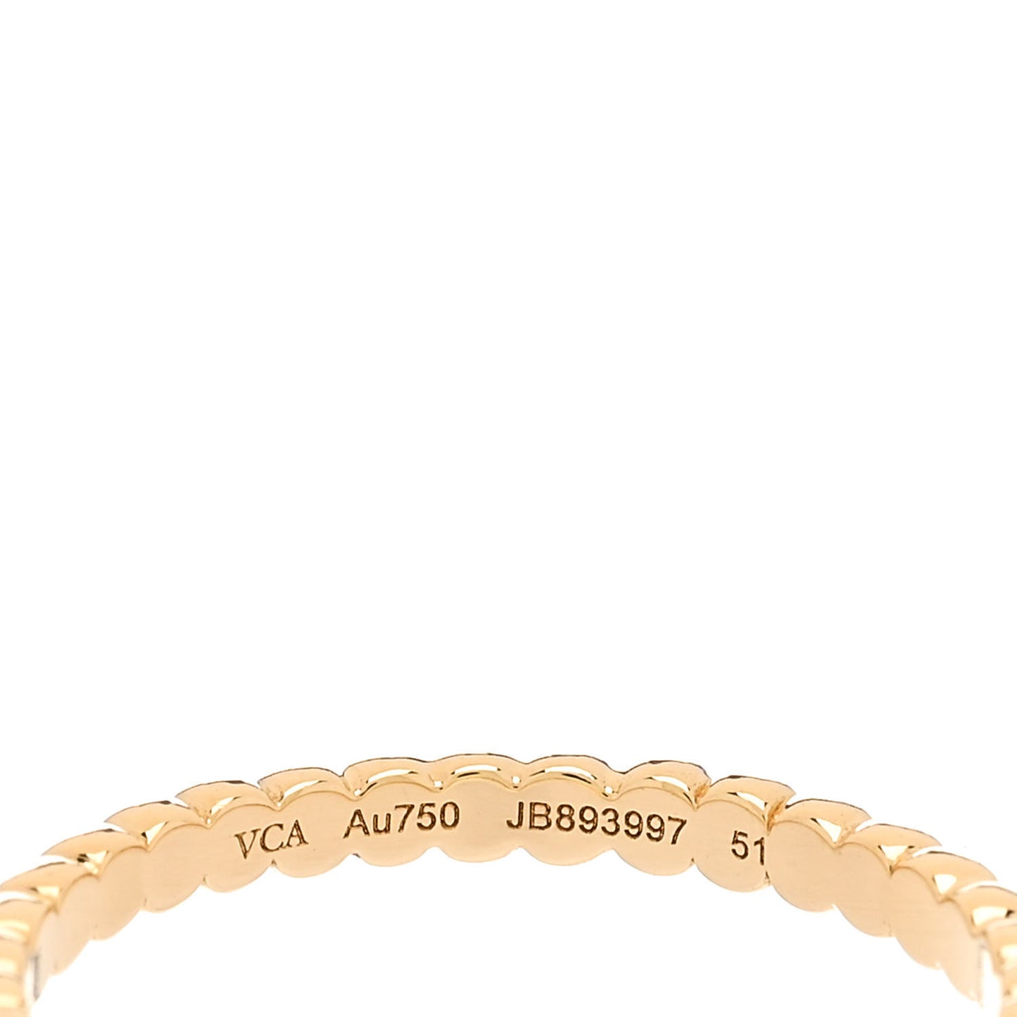 18K Yellow Gold Small Perlee Ring 51 5.75