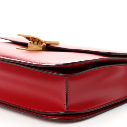 Celine Box Calfskin Medium Classic Box Flap Bag Red 10 of 10