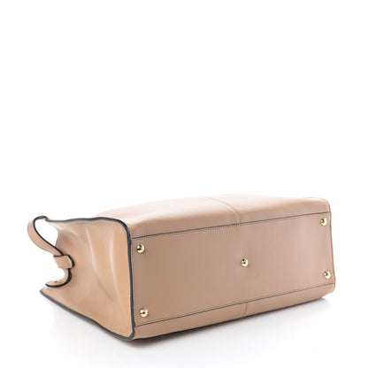 Fendi Vitello Seta Nabuk Pequin Large Peekaboo X-Lite Cuoio Tobacco Moro 4 of 8