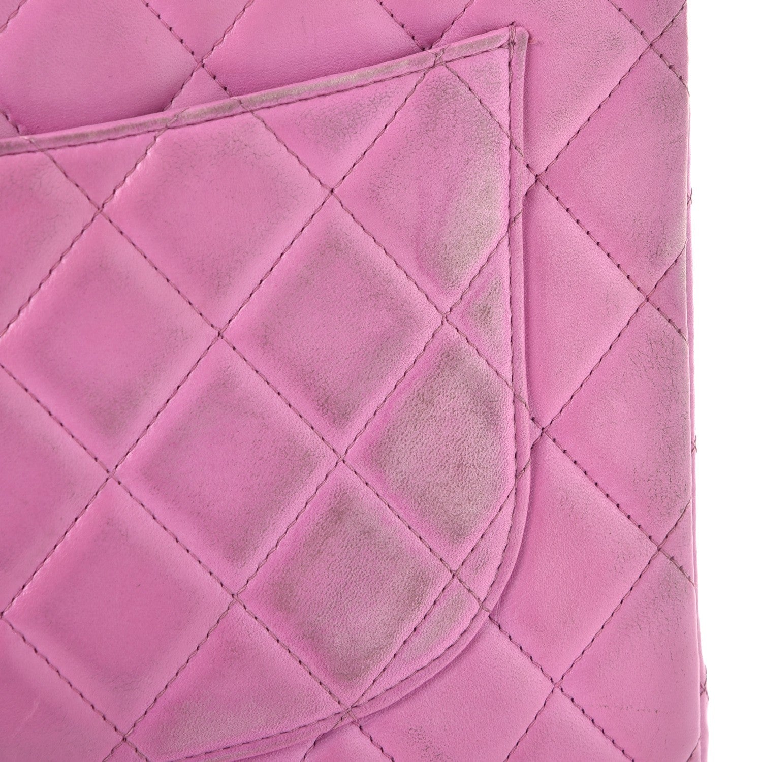 Chanel Lambskin Quilted Jumbo Double Flap Light Purple 13 of 17