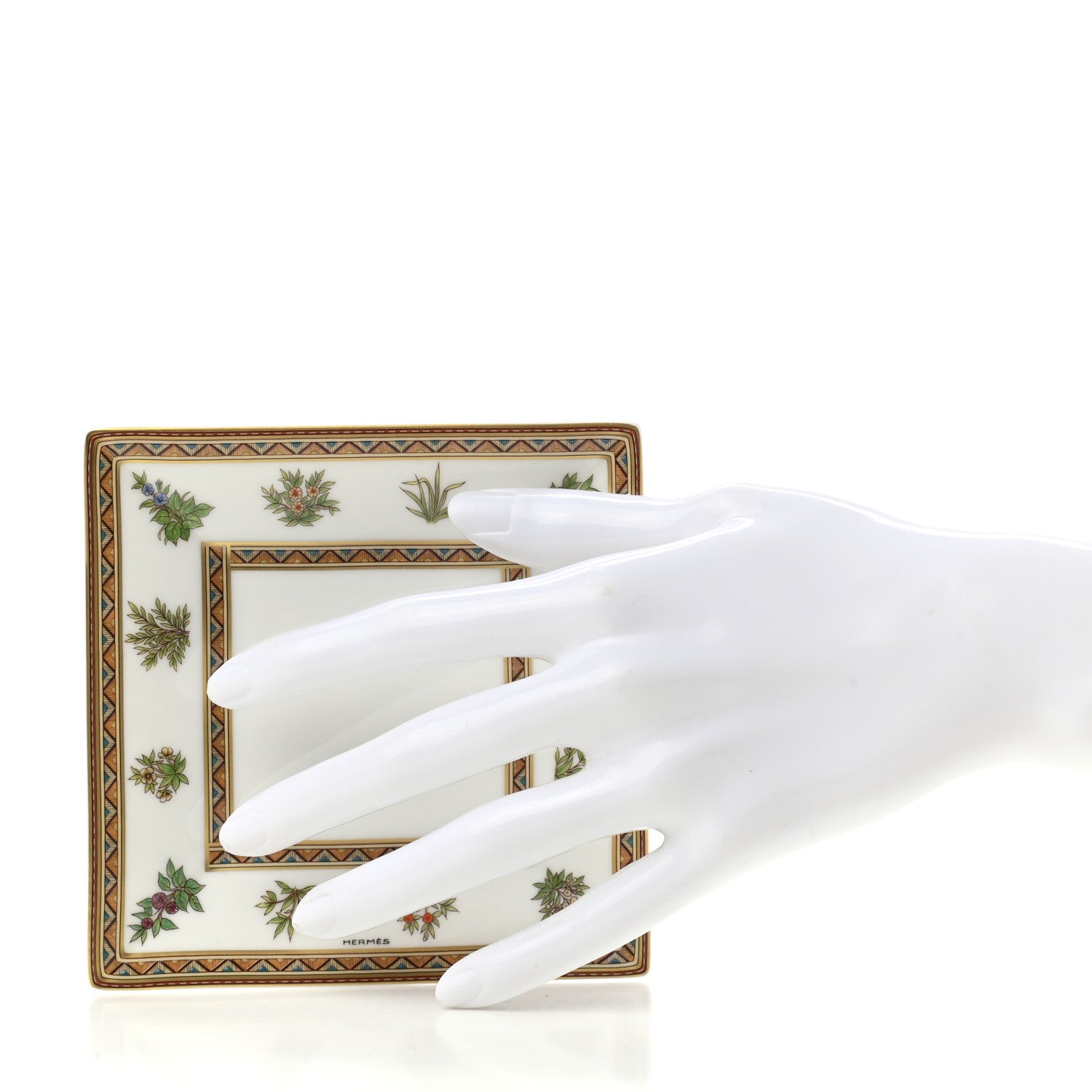 Hermes Porcelain Cheval d'Orient Square Plate 2 of 7