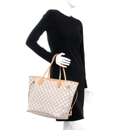 Louis Vuitton Damier Azur Neo Neverfull MM Rose Ballerine 2 of 9
