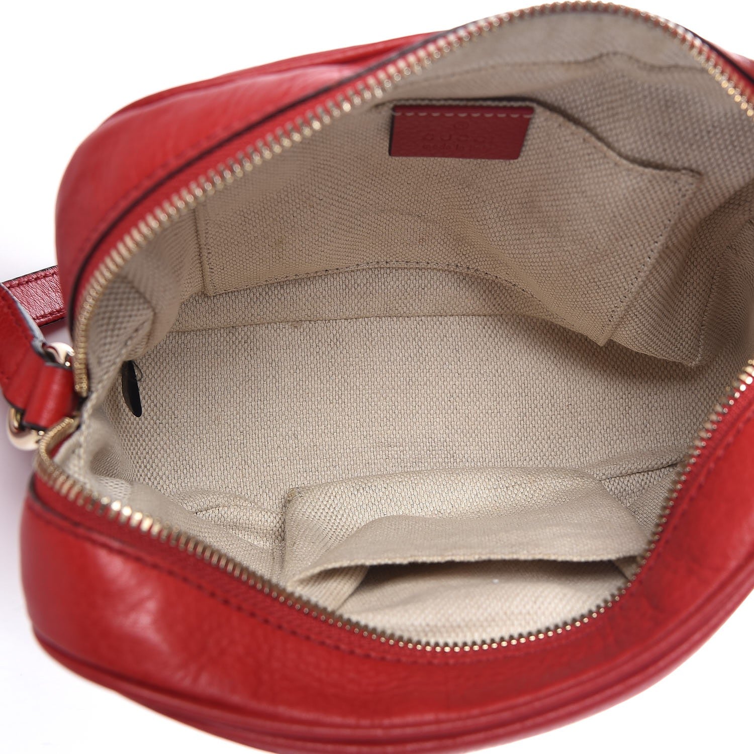 Gucci Pebbled Calfskin Small Soho Disco Bag Tabasco Red 5 of 12