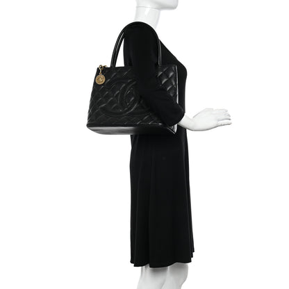 Chanel Caviar Quilted Medallion Tote Black 2 of 10