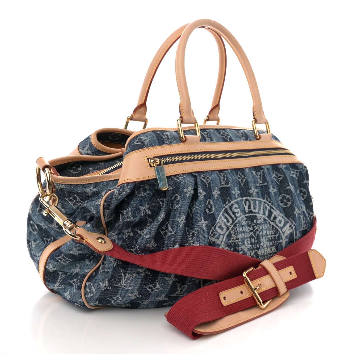 Louis Vuitton Denim Raye Cabas GM 3 of 14