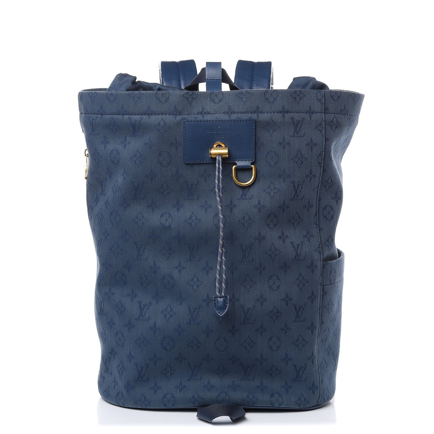 Louis Vuitton Monogram Denim Chalk Backpack Navy 1 of 10