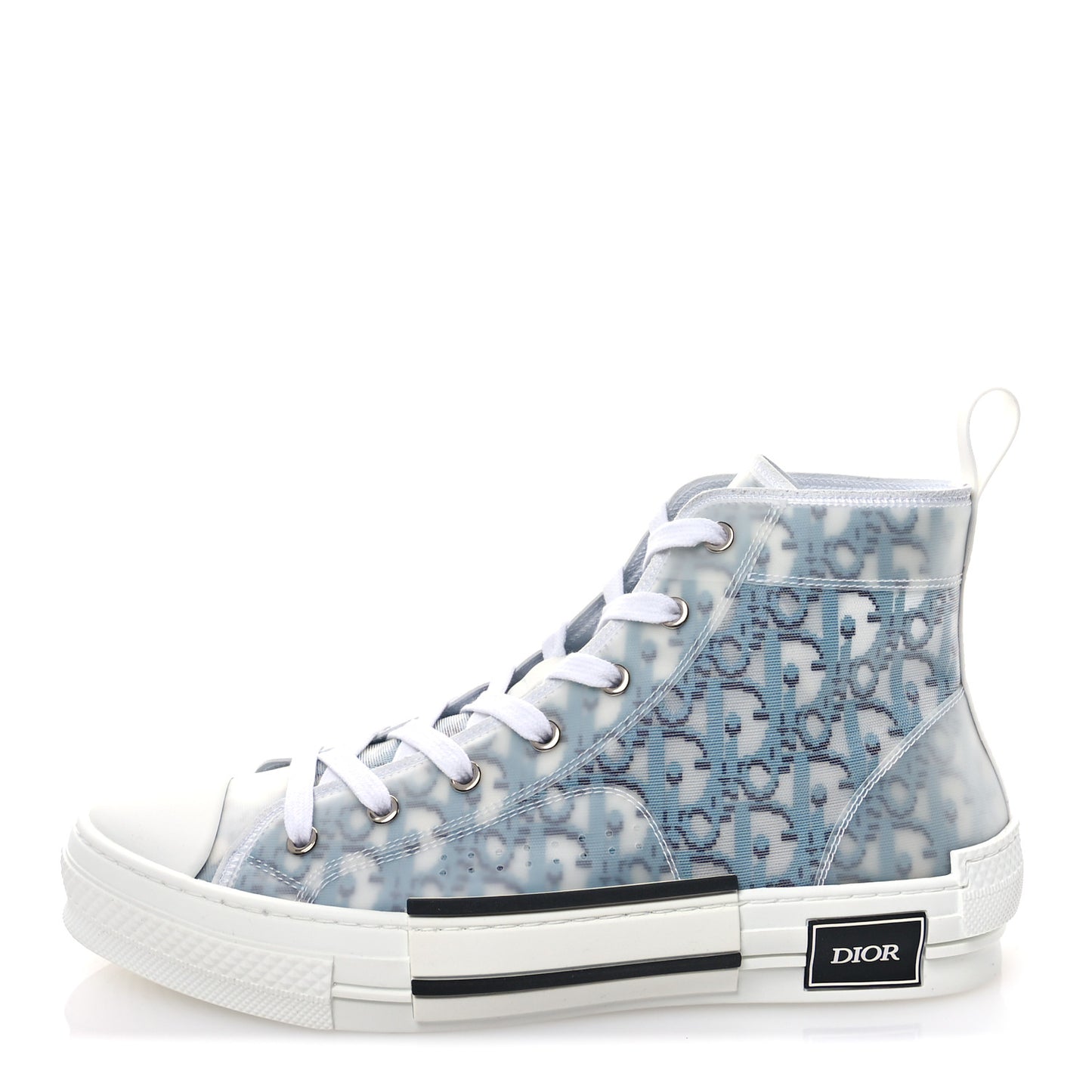 Technical Canvas Oblique Pixel Mens B23 High Top Sneakers 43 Beige Blue