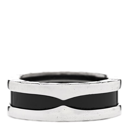 Bulgari Sterling Silver Ceramic Save The Children One-Band Ring 50 5.5 3 of 6