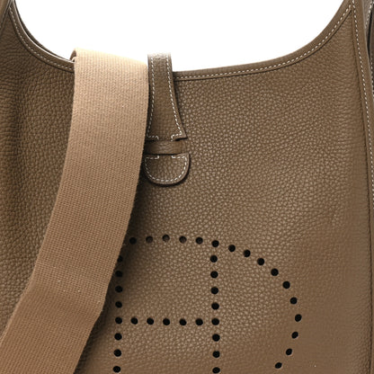 Hermes Taurillon Clemence Evelyne III PM Etoupe 8 of 10