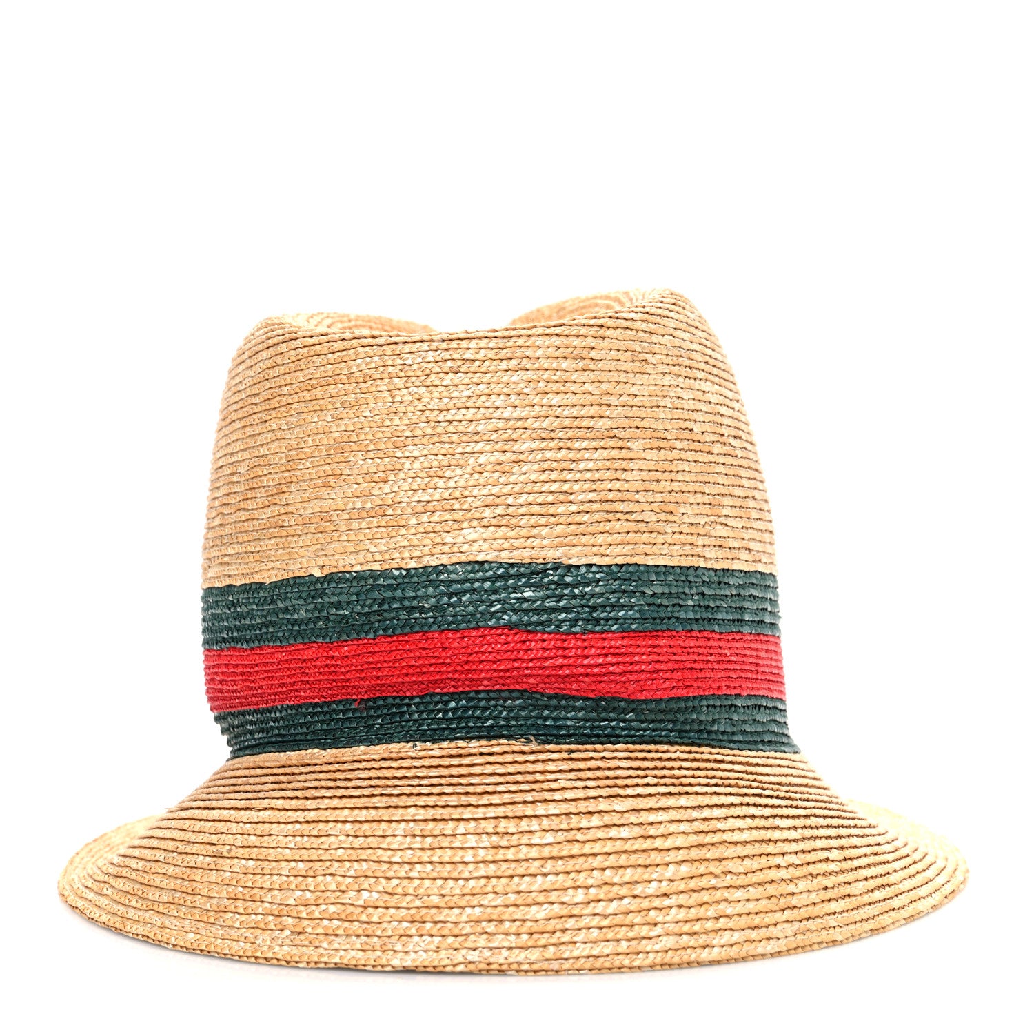 Gucci Abaca Straw Web Fedora Hat M 6 of 9
