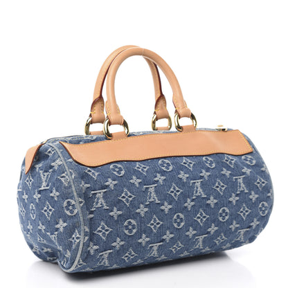 Louis Vuitton Monogram Denim Neo Speedy Blue 3 of 13
