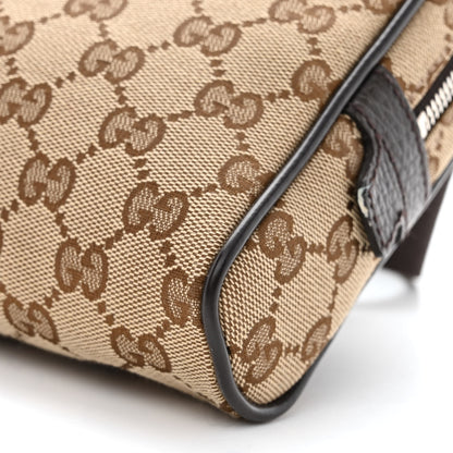 Gucci Monogram Dollar Calfskin Belt Bag Beige Ebony Testa di Moro Marrone Scuro 10 of 11
