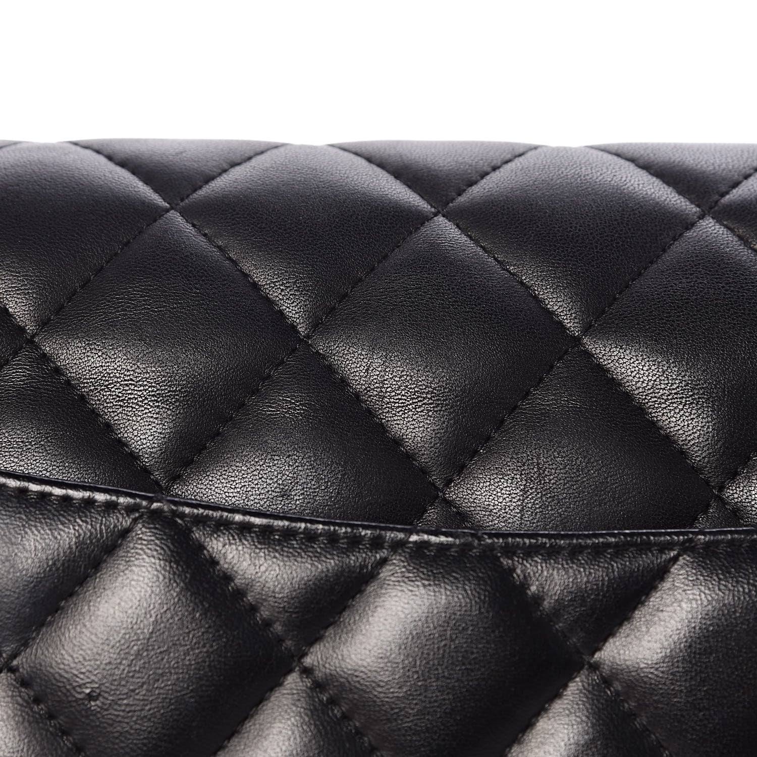 Chanel Lambskin Quilted Jumbo Double Flap Black 10 of 13