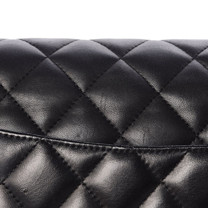 Chanel Lambskin Quilted Jumbo Double Flap Black 10 of 13