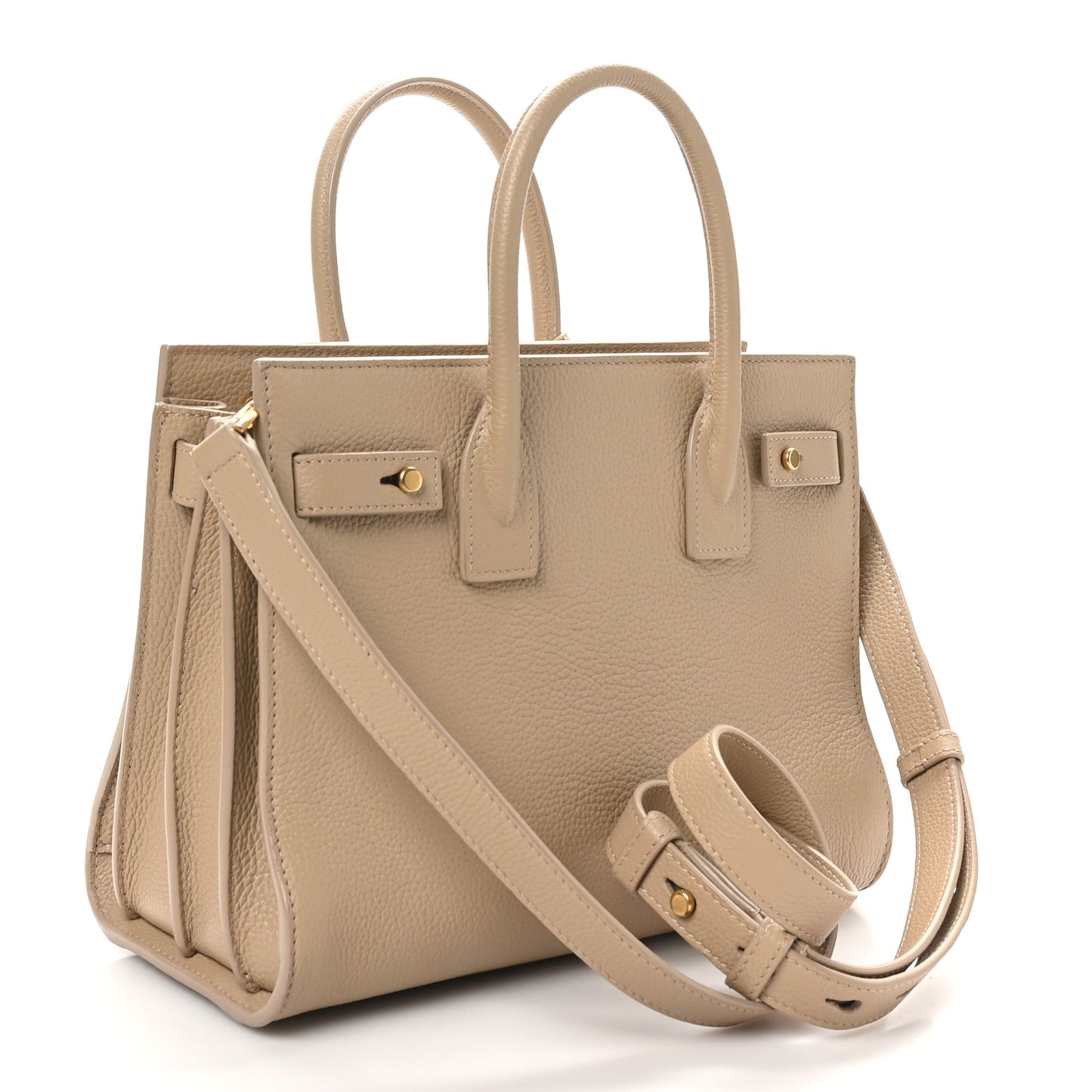 Grained Calfskin Baby Sac De Jour Souple Dark Beige