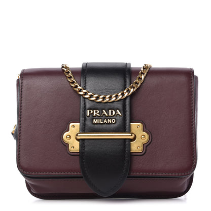 Prada City Calf Cahier Belt Bag Granato Black 1 of 11