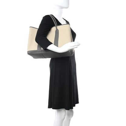 Hermes Toile Militaire Negonda Garden Party 36 MM Tote Beton Gris Meyer 2 of 12