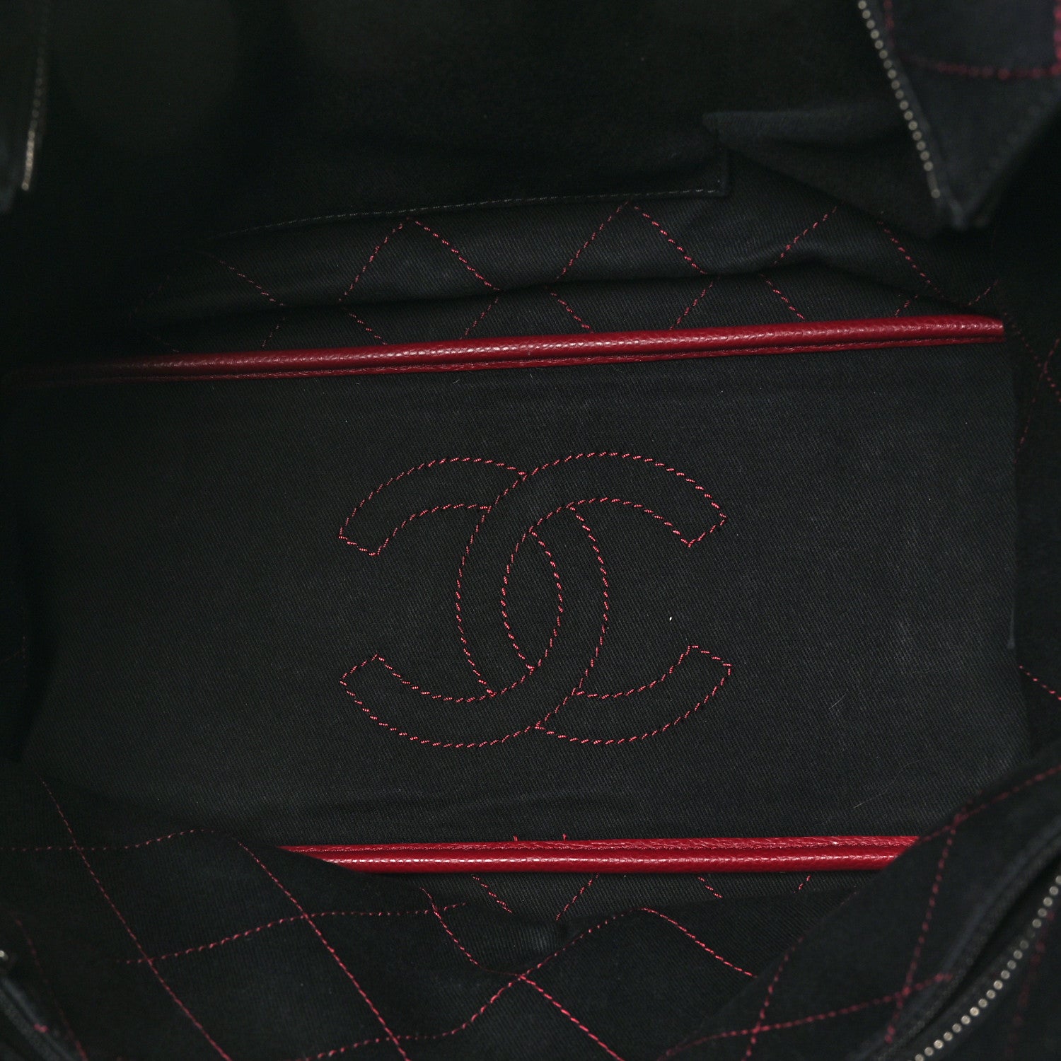 Chanel Grained Calfskin Shopping Fever Tote Red 6 of 14