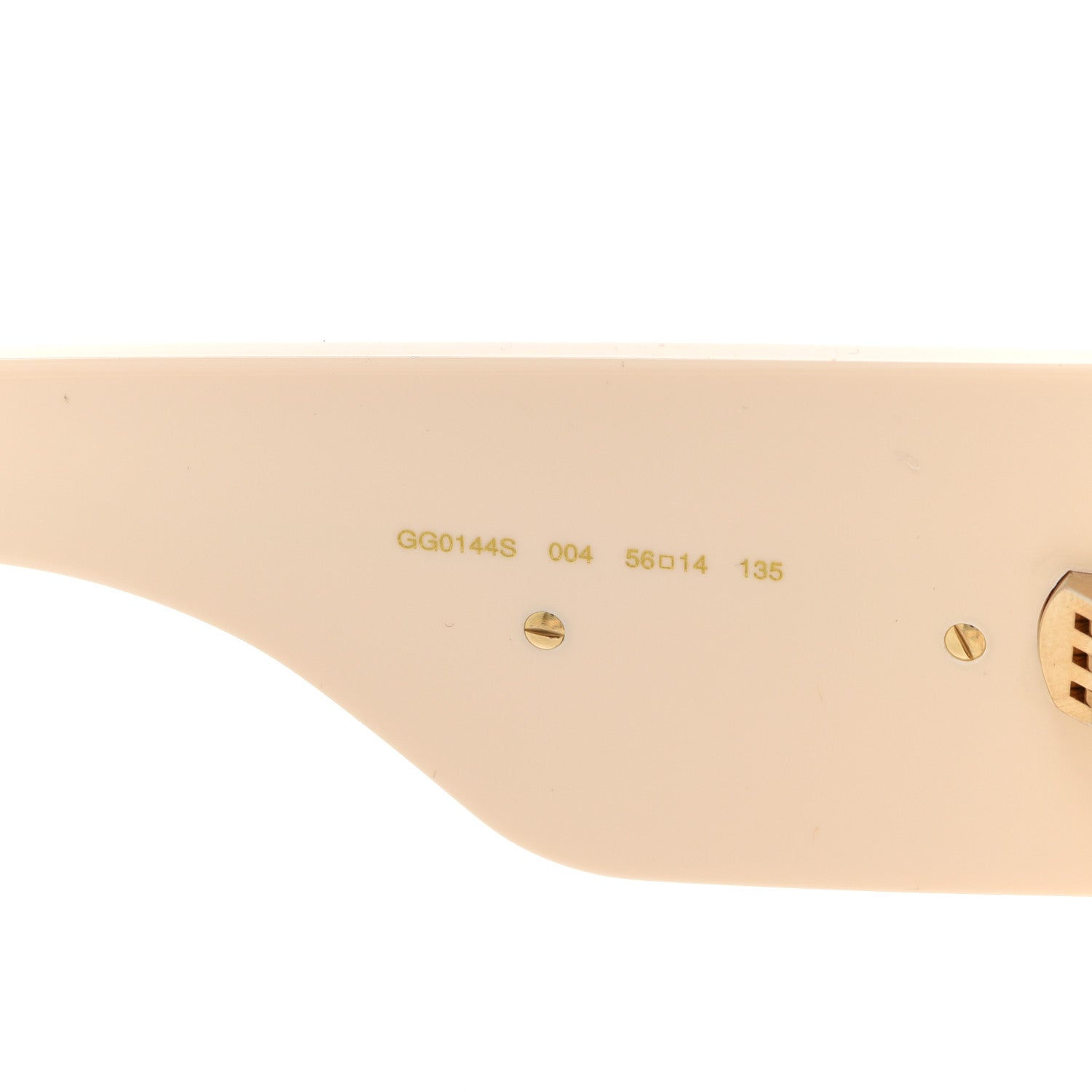 Gucci Acetate Crystal Oversize Hollywood Forever Sunglasses GG0144S Ivory 7 of 8