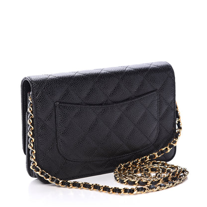 Chanel Caviar Quilted Wallet On Chain WOC Black 2 of 11
