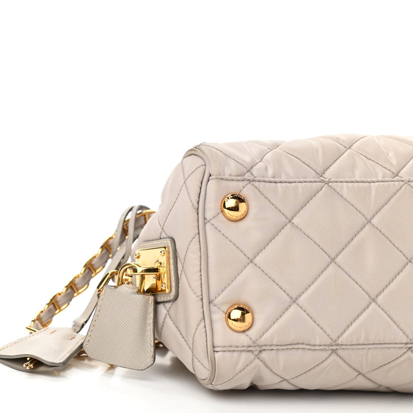 Nylon Tessuto Impuntu Quilted Flap Pomice