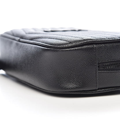Saint Laurent Grain De Poudre Matelasse Monogram Mini Lou Camera Bag Black 9 of 11
