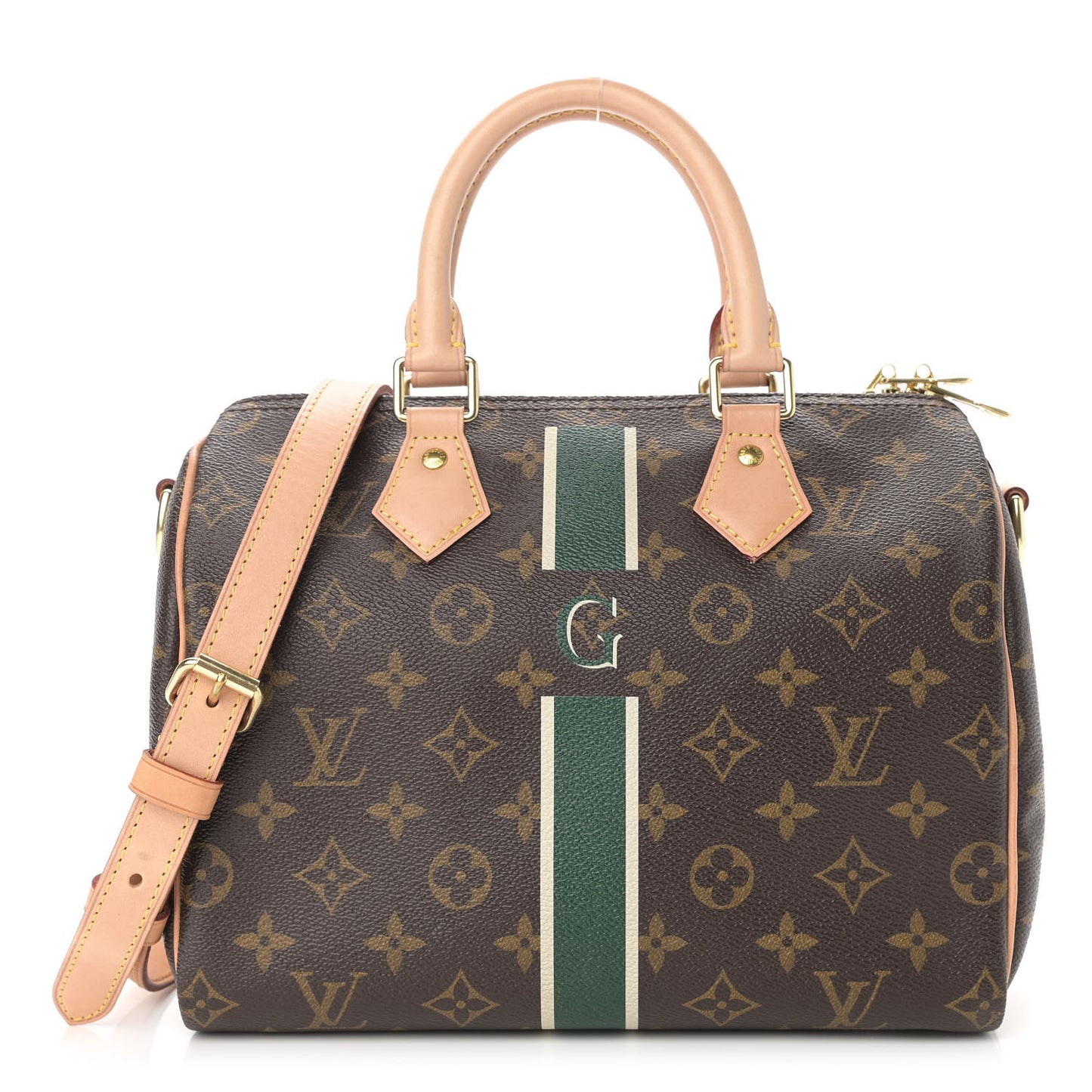 Monogram My LV Heritage Speedy Bandouliere 25 Vert Anglais White