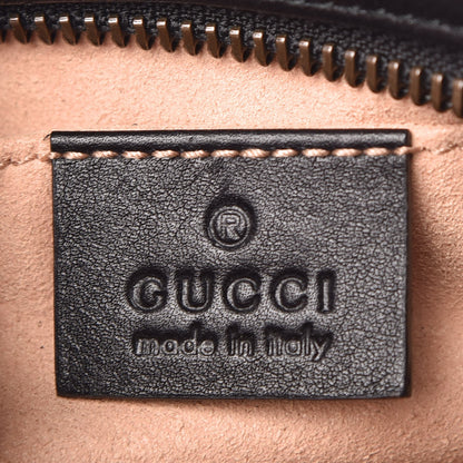 Gucci Calfskin Matelasse Mini GG Marmont Wrist Wallet Black 6 of 9