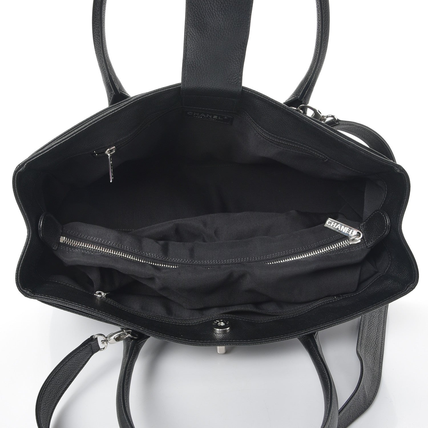 Chanel Calfskin Cerf Executive Shopper Tote Black 7 of 10