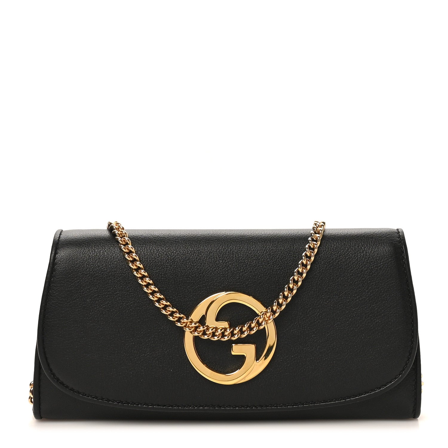 Gucci Roxy Calfskin Blondie Continental Chain Wallet Black 1 of 11