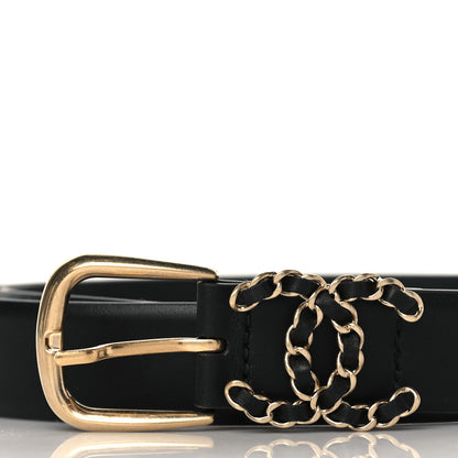 Chanel Calfskin CC Chain Belt 80 32 Black 2 of 8