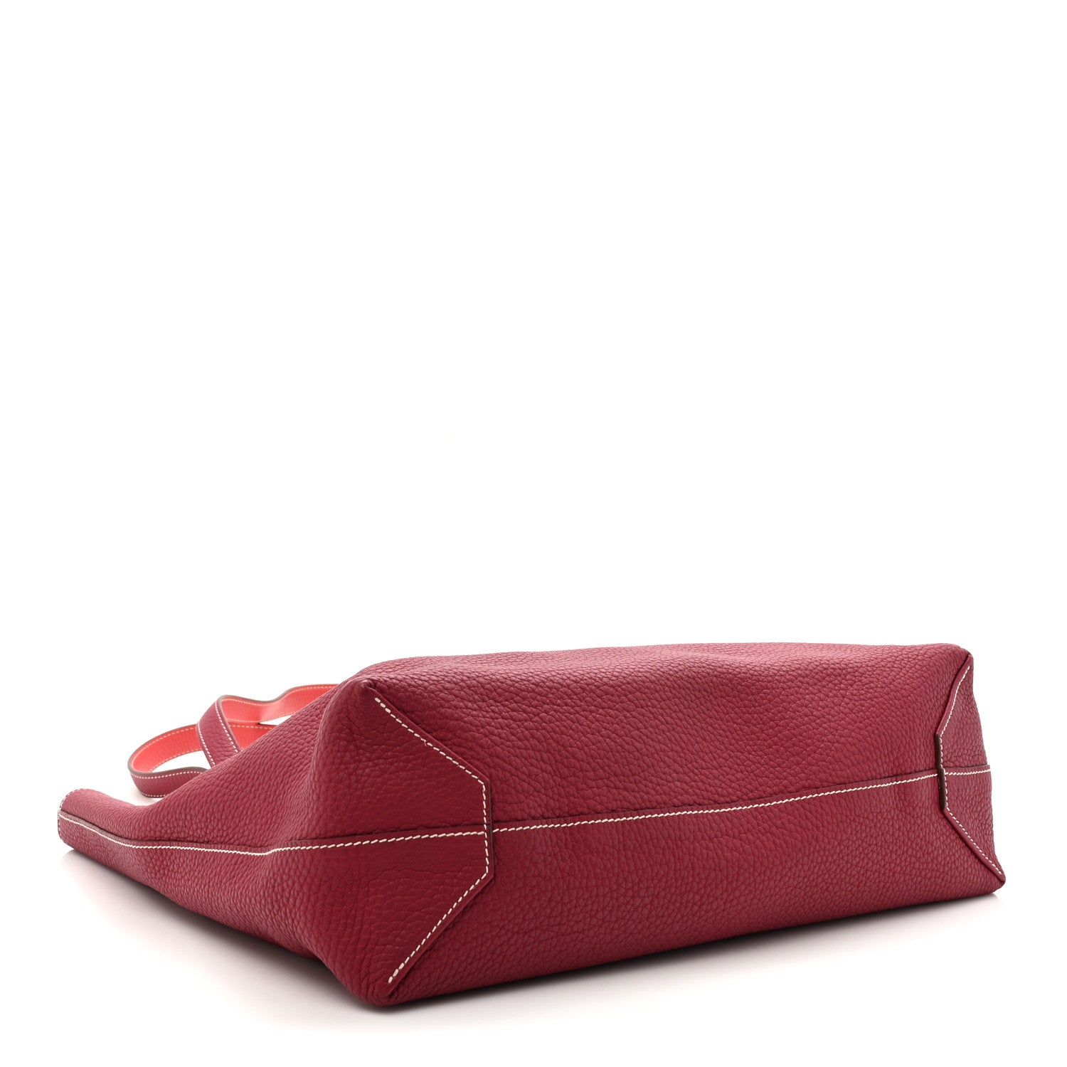 Hermes Taurillon Clemence Double Sens 36 Reversible Tote Rubis Bougainvillea 7 of 20