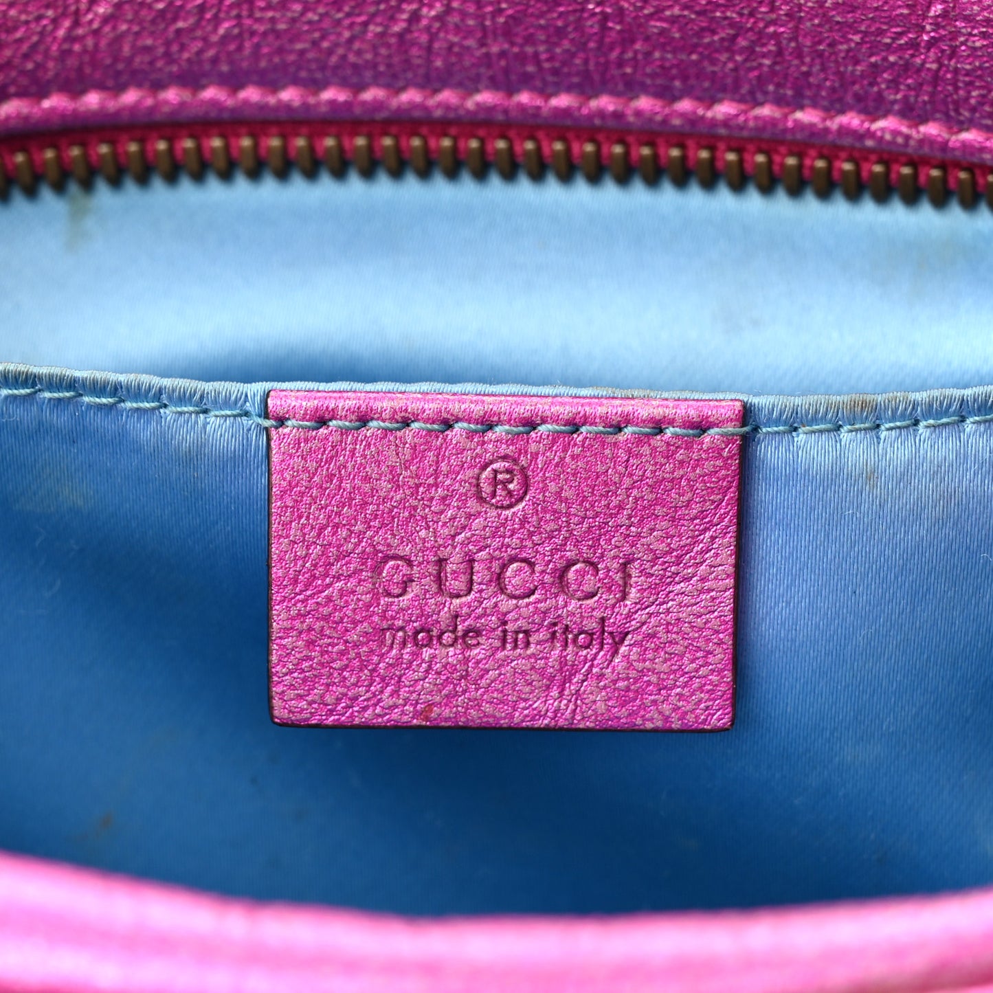 Laminated Nappa Matelasse Small GG Marmont Chain Shoulder Bag Fuxia Rosso Rosa