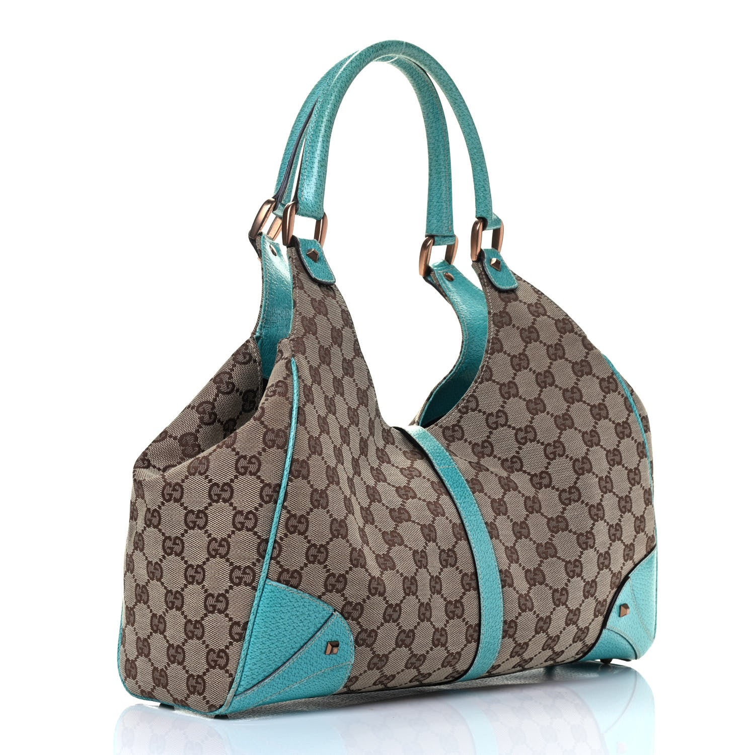 Gucci Monogram Bardot Turquoise 2 of 6