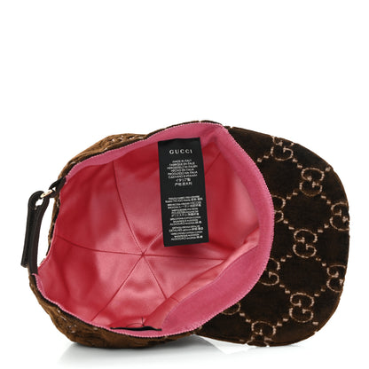 Gucci Velvet GG Monogram Baseball Cap XL Brown 7 of 9