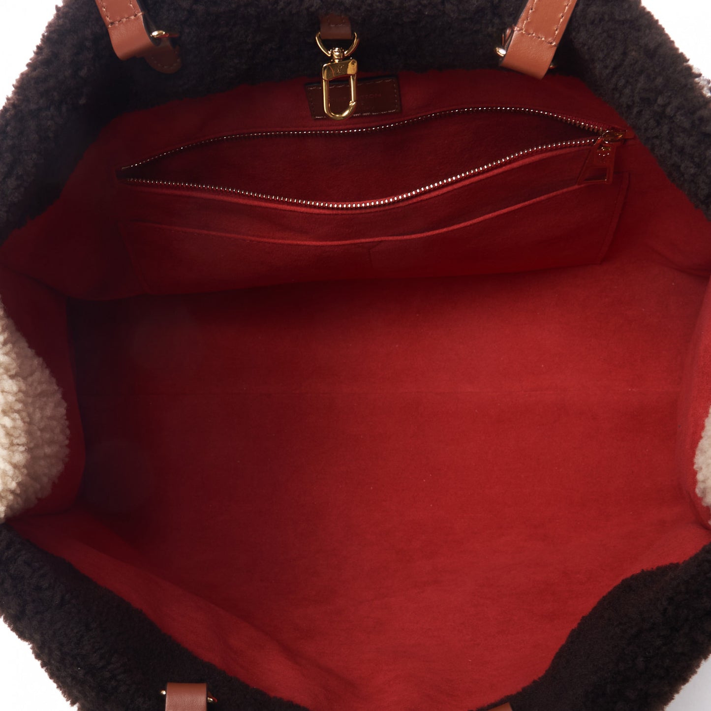 Shearling Monogram Giant Teddy Onthego GM Black White