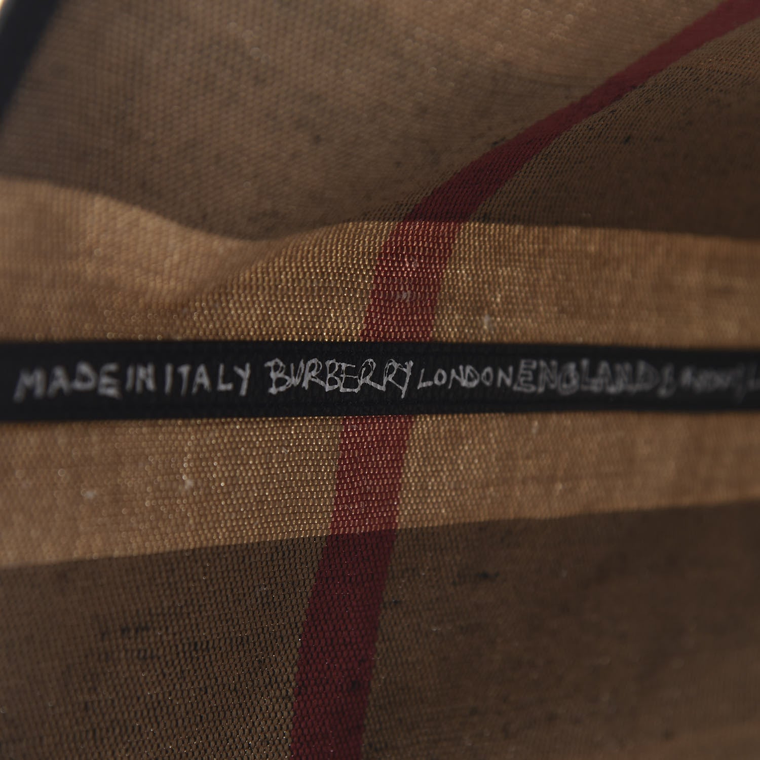 Burberry Coated Canvas Mega Check Medium Doodle Tote Black 7 of 10